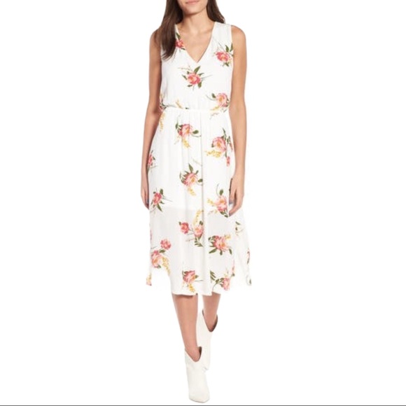 Wayf Dresses & Skirts - WAYF Sleeveless Blouson Midi Dress Size M Floral